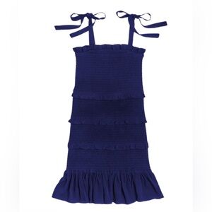 Katie J NYC Navy Blue Dress with Bow Details